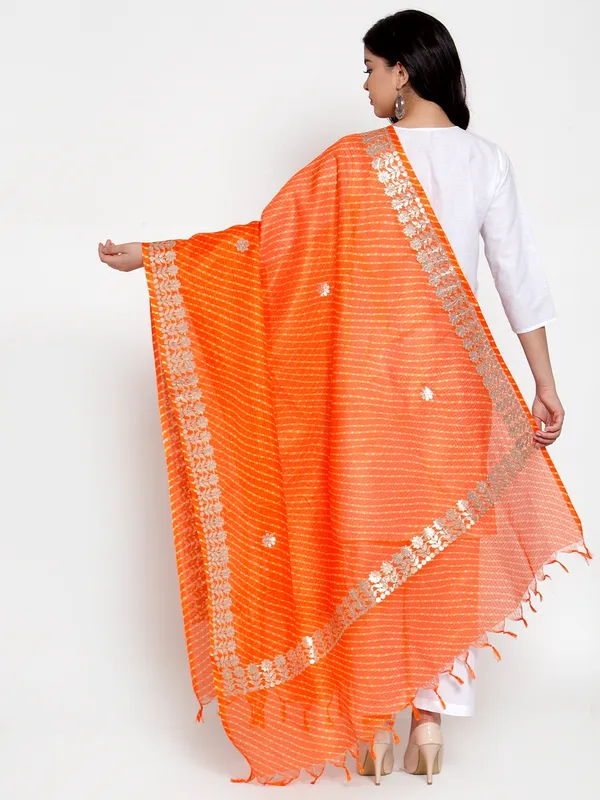 Orange_Cotton_Doriya_Gota_Patti_Dupatta
