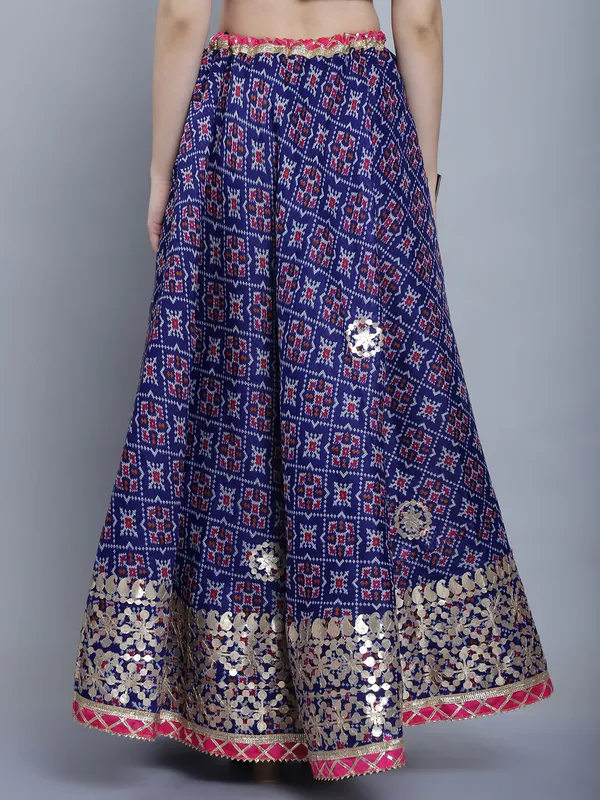 Blue_Cotton_Kota_Doriya_Printed_Gota_Patti_Work_Skirt_For_Women