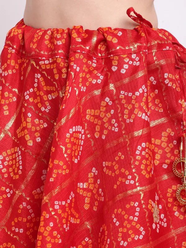 Red_Cotton_Kota_Doriya_Gota_Patti_Work_Skirt_For_Women