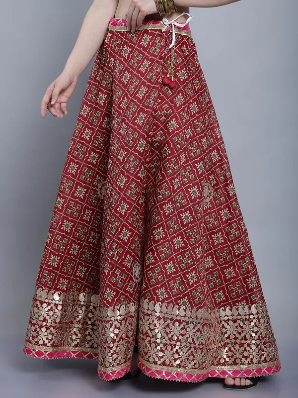 Maroon_Cotton_Kota_Doriya_Printed_Gota_Patti_Work_Skirt_For_Women