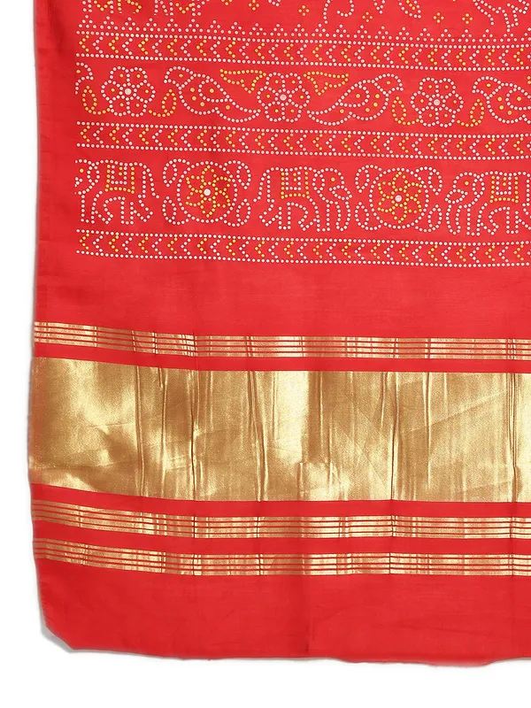 Red_Muslin_Bandhej_Ethnic_Dupatta