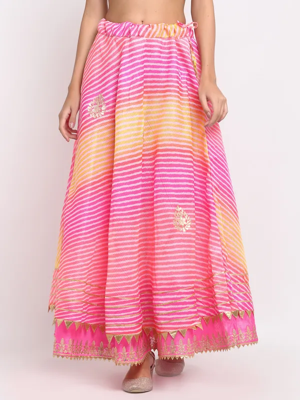 Pink_Cotton_Doriya_Gota_Patti_Work_Long_Skirt_For_Women