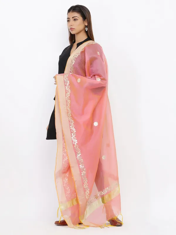 Rose_Gold_Chanderi_Cotton_Gota_Patti_Work_Dupatta