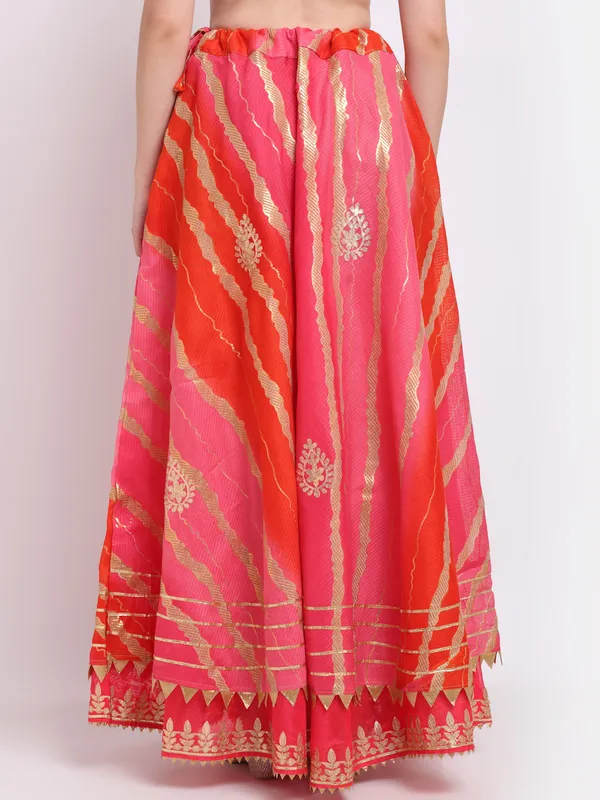 Pink_Cotton_Kota_Doriya_Gota_Patti_Work_Skirt_For_Women
