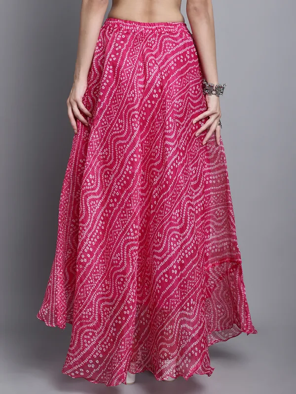 Magenta_Cotton_Kota_Doriya_Printed_Casual_Skirt_For_Women