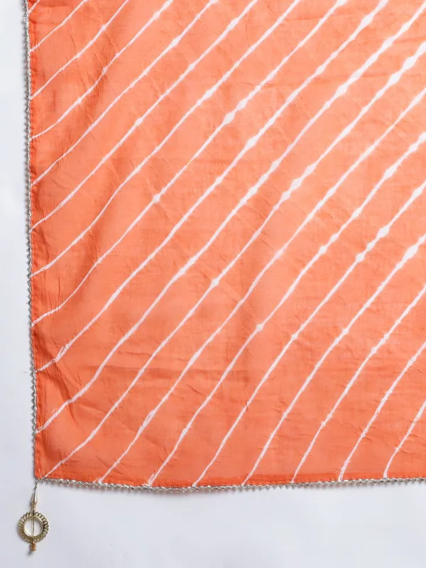 Orange_Cotton_Stripes_Print_Dupatta