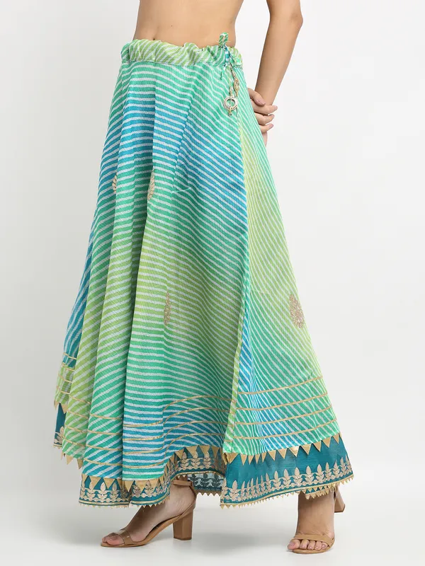 Turquoise_Cotton_Doriya_Gota_Patti_Work_Long_Skirt_For_Women