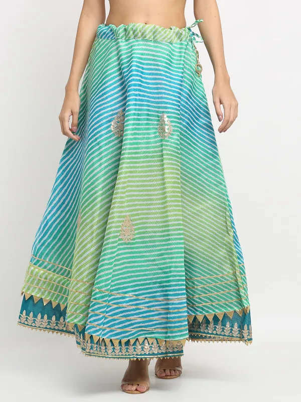 Turquoise_Cotton_Doriya_Gota_Patti_Work_Long_Skirt_For_Women