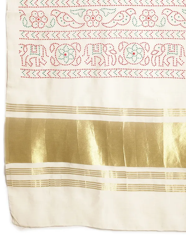 Off_White_Muslin_Bandhej_Ethnic_Dupatta