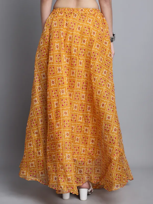 Mustard_Cotton_Kota_Doriya_Printed_Casual_Skirt_For_Women