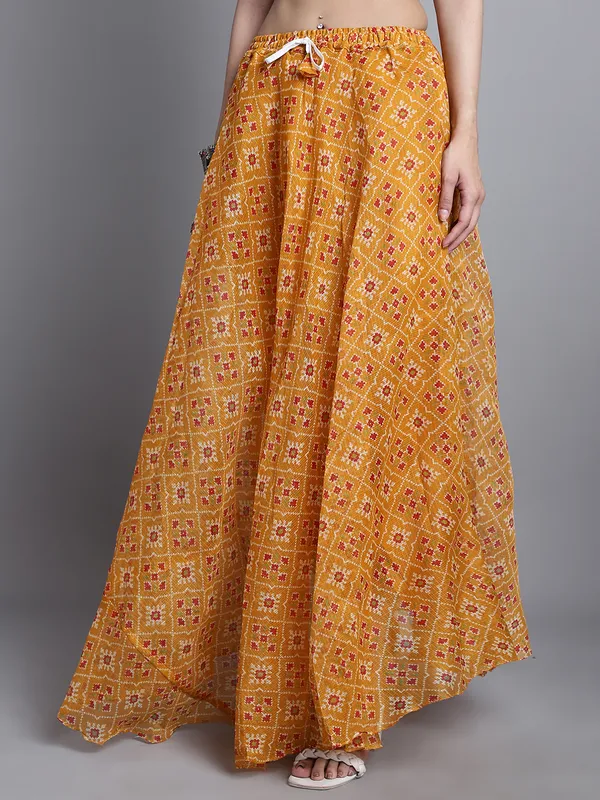 Mustard_Cotton_Kota_Doriya_Printed_Casual_Skirt_For_Women
