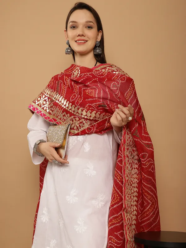 Red_Cotton_Kota_Doriya_Gota_Patti_Work_Dupatta