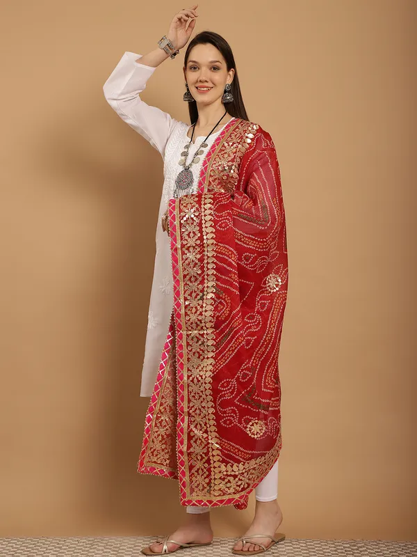 Red_Cotton_Kota_Doriya_Gota_Patti_Work_Dupatta