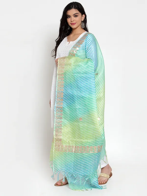 Multicolor_Cotton_Doriya_Leheriya_Gota_Patti_Dupatta