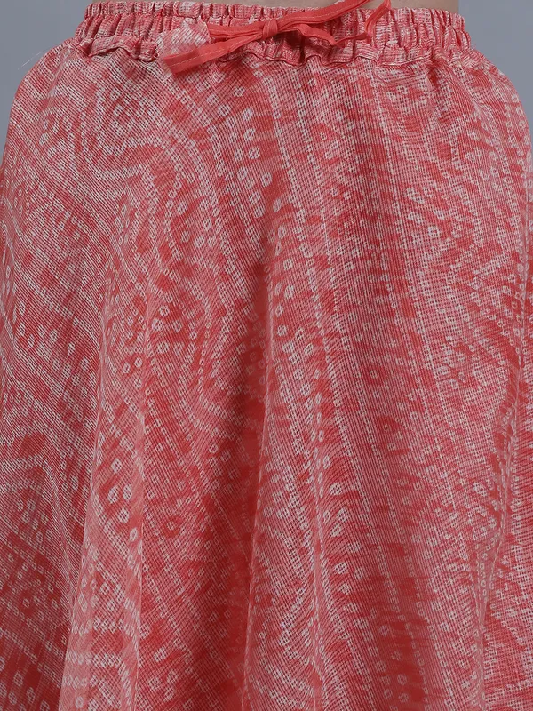 Peach_Cotton_Kota_Doriya_Printed_Casual_Skirt_For_Women