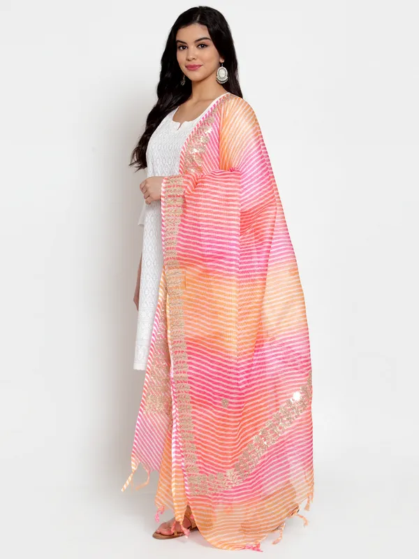 Multicolor_Cotton_Doriya_Leheriya_Gota_Patti_Dupatta