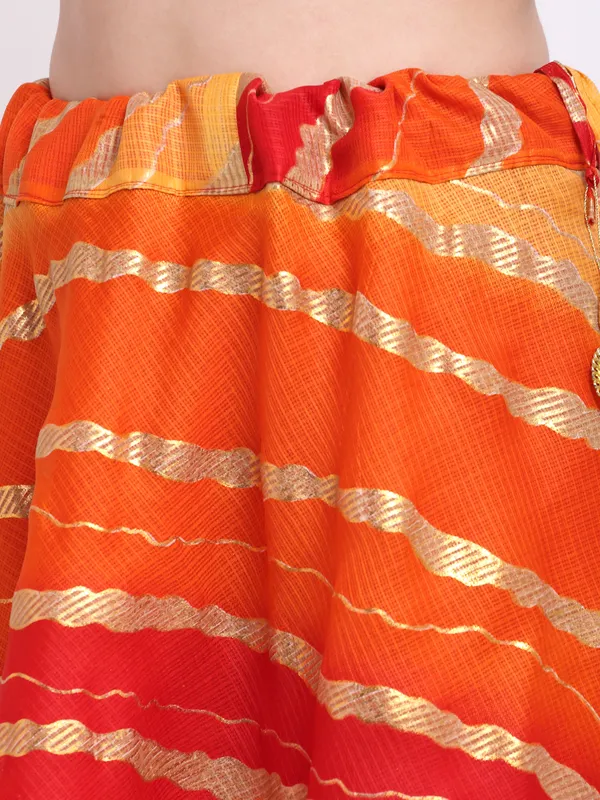 Orange_Cotton_Kota_Doriya_Gota_Patti_Work_Skirt_For_Women