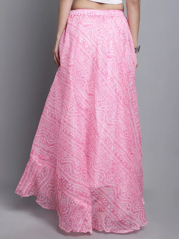 Pink_Cotton_Kota_Doriya_Printed_Casual_Skirt_For_Women