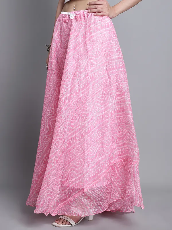 Pink_Cotton_Kota_Doriya_Printed_Casual_Skirt_For_Women