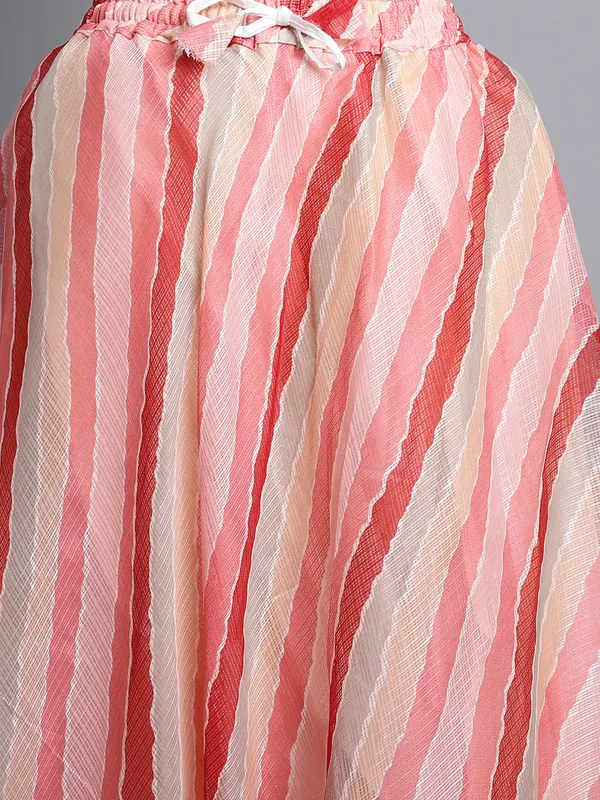 Peach_Cotton_Kota_Doriya_Printed_Casual_Skirt_For_Women