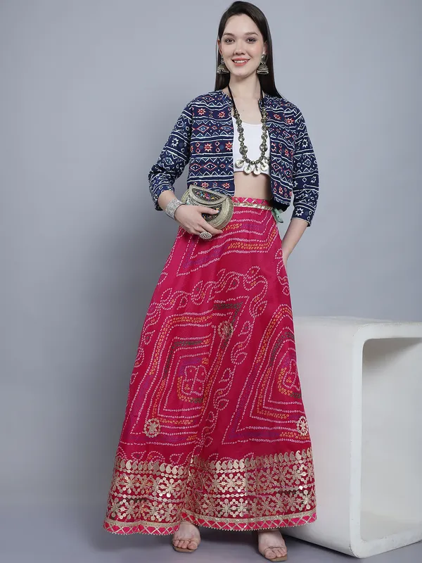Pink_Cotton_Kota_Doriya_Printed_Gota_Patti_Work_Skirt_For_Women