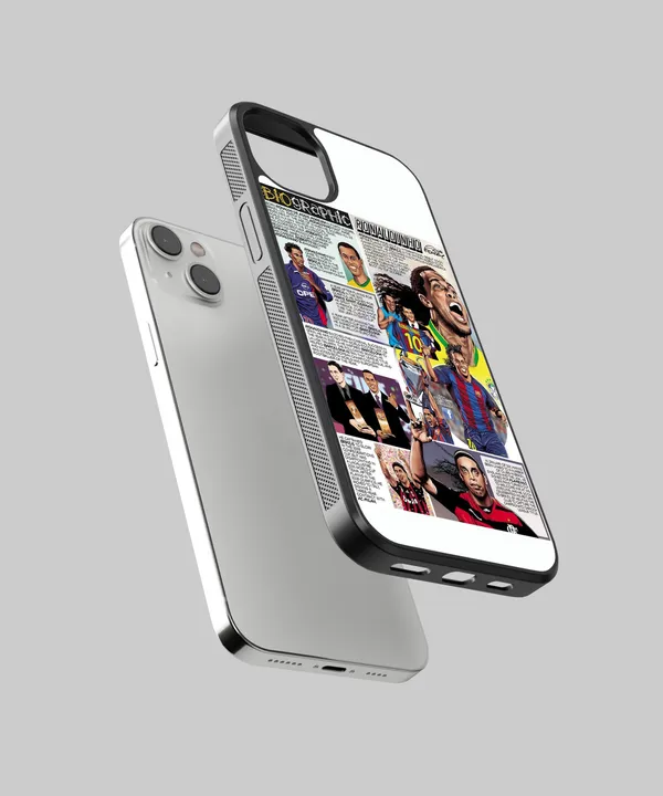 White_Biographic_Ronaldinho_Glossy_Metal_Tpu_Case