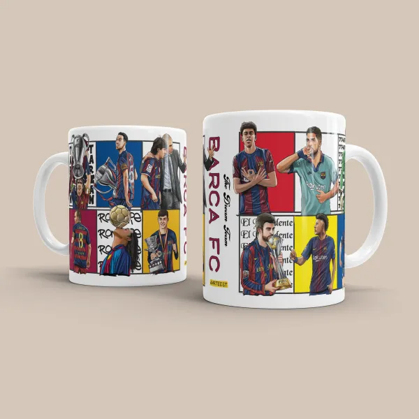 Barca_FC_Dream_Team_3D_Doodle_Art_Mug