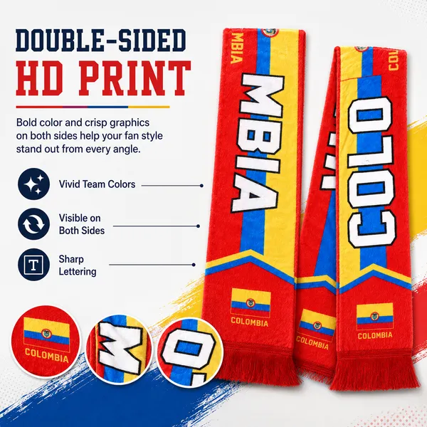 Colombia_Premium_Scarf_??Soft_Polyester_Matchday_Supporter_Scarf_with_Team_Colors