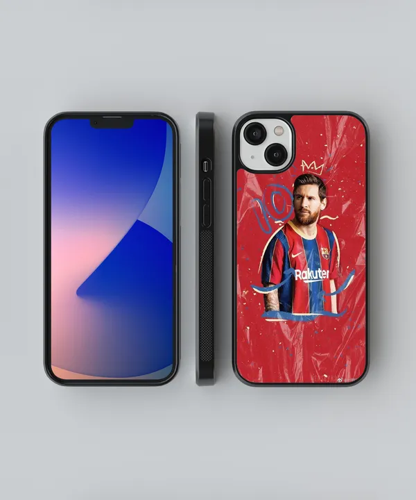 King_Messi_#10_Glossy_Metal_Tpu_Case