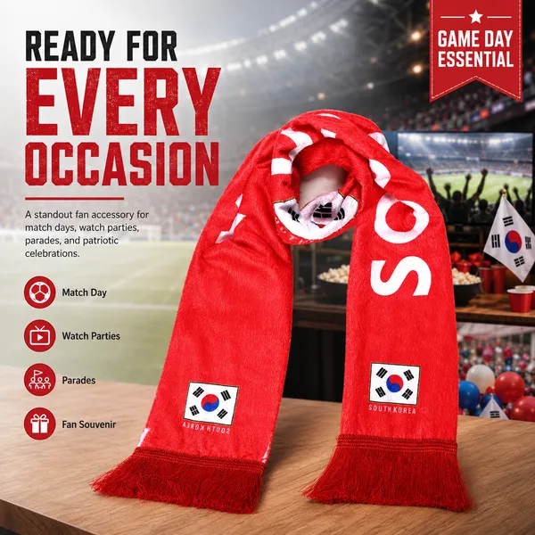 Korea_Spirit_Match_Scarf_??Premium_Red_Football_Fan_Scarf_for_Game_Day