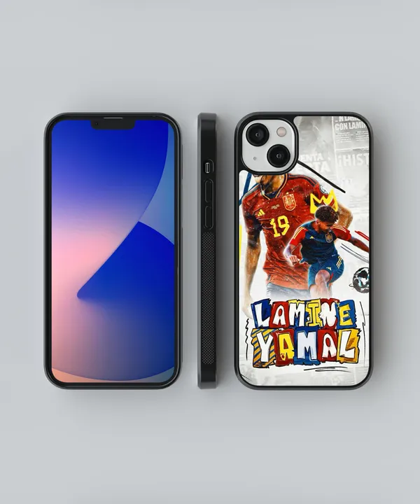 Lamine_Yamal_Glossy_Metal_Tpu_Case