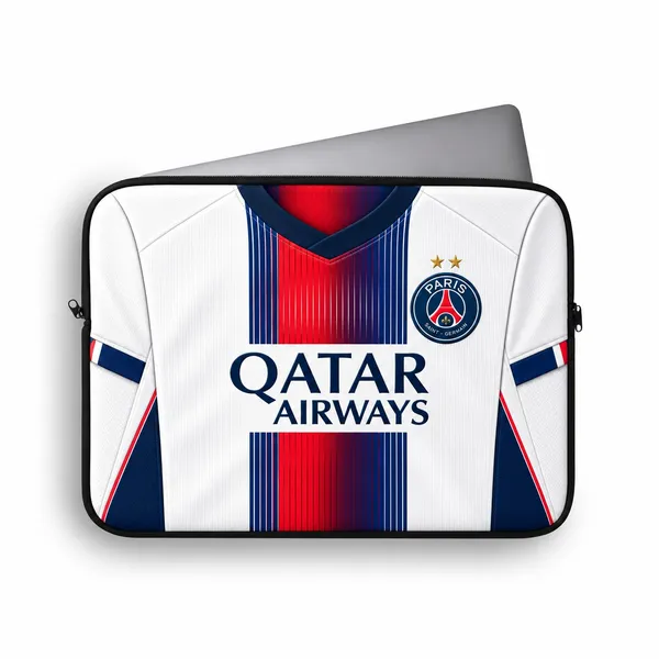 PSG_Away_Jersey_to_Sleeve™_–_Custom_Football_Jersey_Laptop_Sleeve