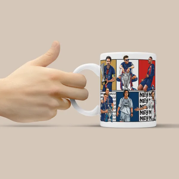 PSG_Dream_Team_3D_Doodle_Art_Mug