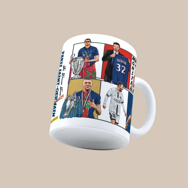 PSG_Dream_Team_3D_Doodle_Art_Mug