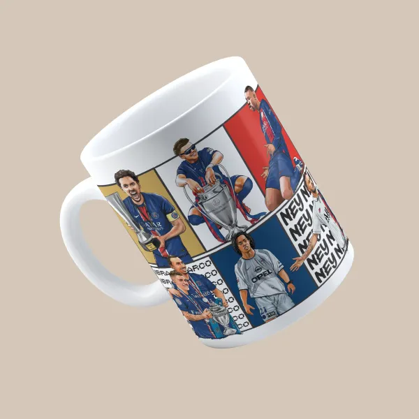 PSG_Dream_Team_3D_Doodle_Art_Mug