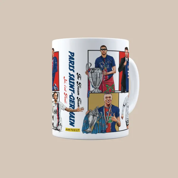 PSG_Dream_Team_3D_Doodle_Art_Mug