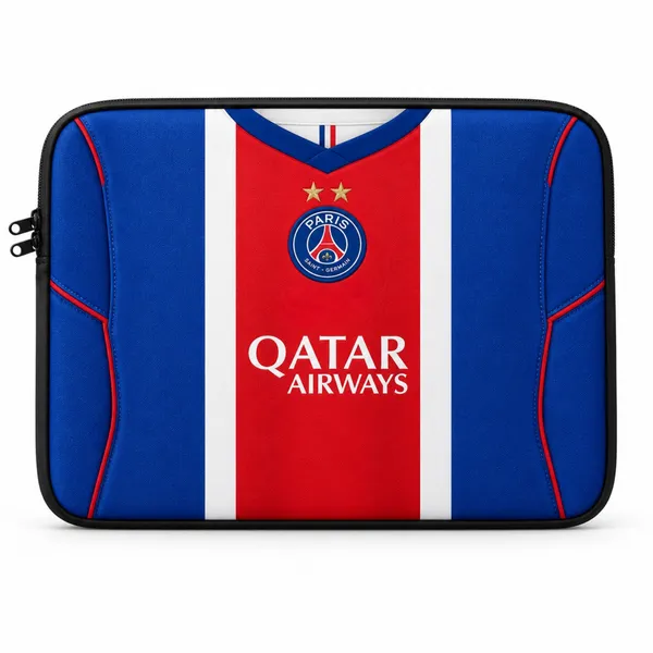 PSG_Home_Jersey_to_Sleeve™_–_Custom_Football_Jersey_Laptop_Sleeve