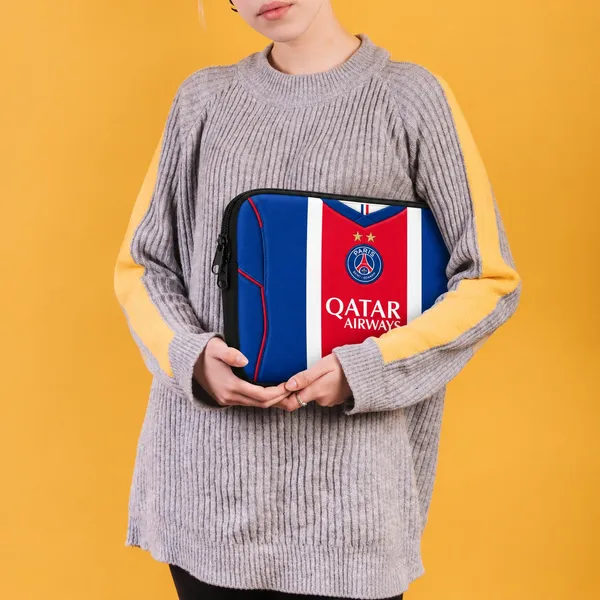 PSG_Home_Jersey_to_Sleeve™_–_Custom_Football_Jersey_Laptop_Sleeve
