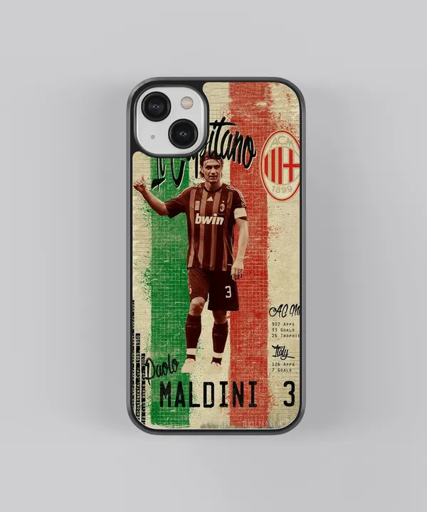 Paolo_Maldini_#3_Glossy_Metal_Tpu_Case