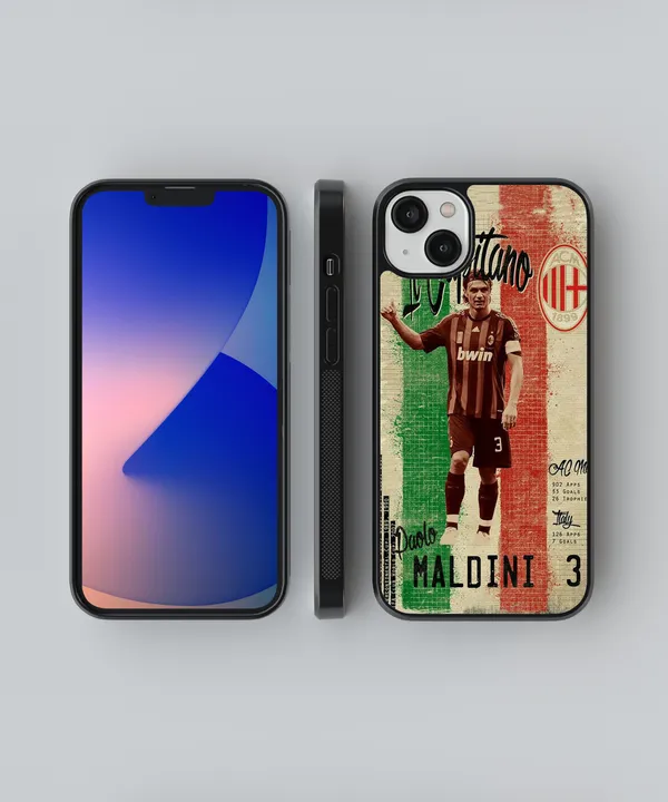 Paolo_Maldini_#3_Glossy_Metal_Tpu_Case