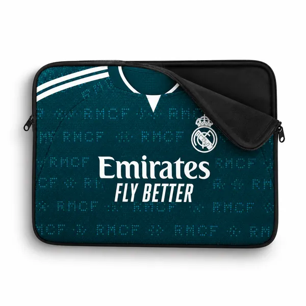 RMA_Away_Jersey_to_Sleeve™_–_Custom_Football_Jersey_Laptop_Sleeve