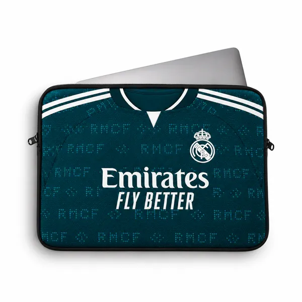 RMA_Away_Jersey_to_Sleeve™_–_Custom_Football_Jersey_Laptop_Sleeve