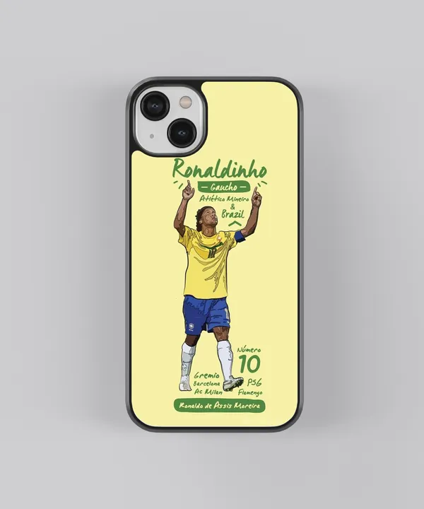 Ronaldinho_Gacho_#10_Glossy_Metal_Tpu_Case