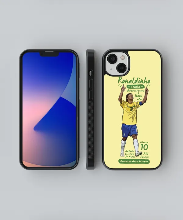 Ronaldinho_Gacho_#10_Glossy_Metal_Tpu_Case