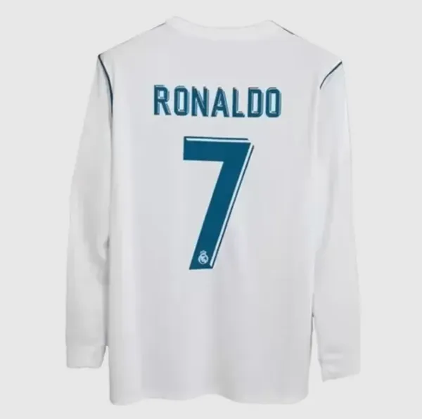 2017 Rma Jersey JERSEYKART RONALDO #7 RMA Home Retro Long Sleeve 2017/18 (Pre-Order ...