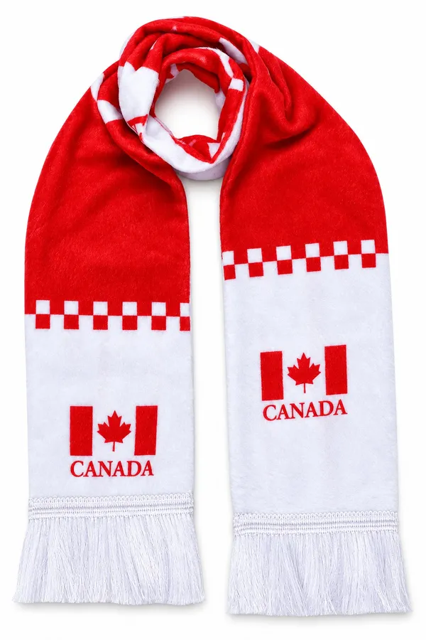 Canada_Red_&_White_Knit_Scarf_??Unisex_Winter_Accessory