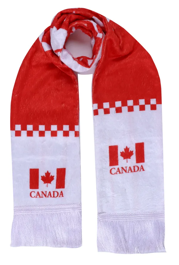 Canada_Red_&_White_Knit_Scarf_??Unisex_Winter_Accessory