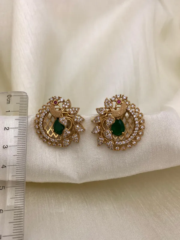 Peacock_Antique_Stud_Earrings