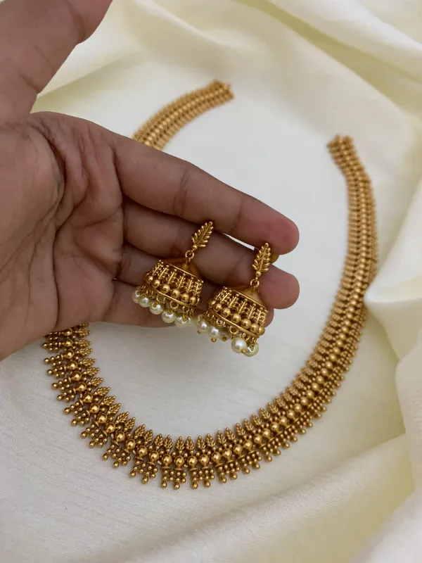 KIANA_ANTIQUE_MATTE_LONG__NECKLACE_SET