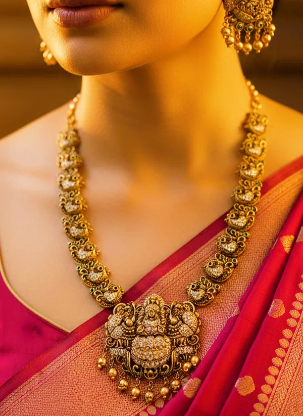 Deepna_antique_laxmi_necklace_set